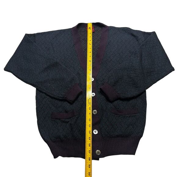 Vintage Nordstrom 100% Merino Wool Cardigan Sweater Made in Uruguay Medium Retro - Picture 7 of 13